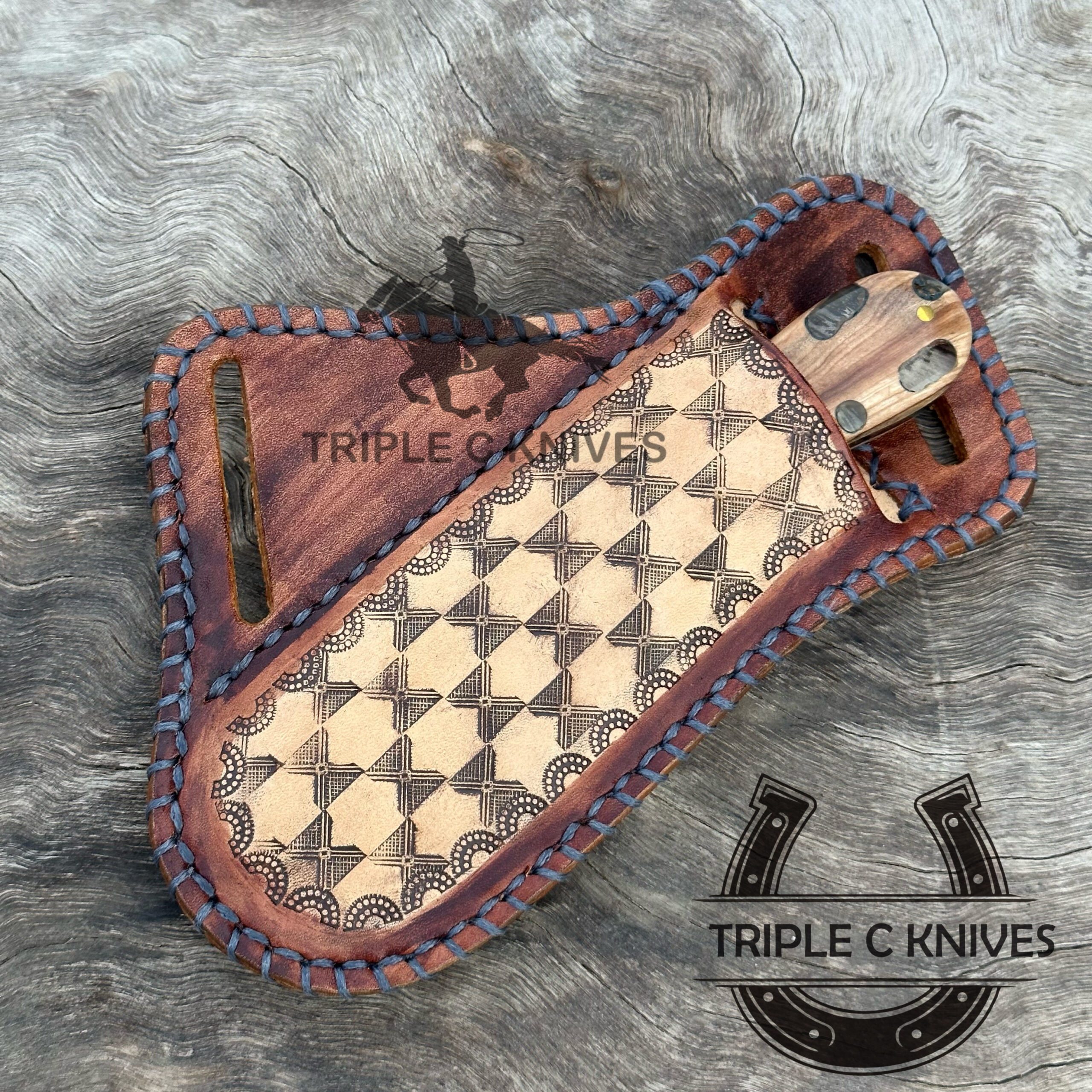 Custom made Horse rasp stainless steel Fixed blade cowboy and Bull cutter knives - Image 3