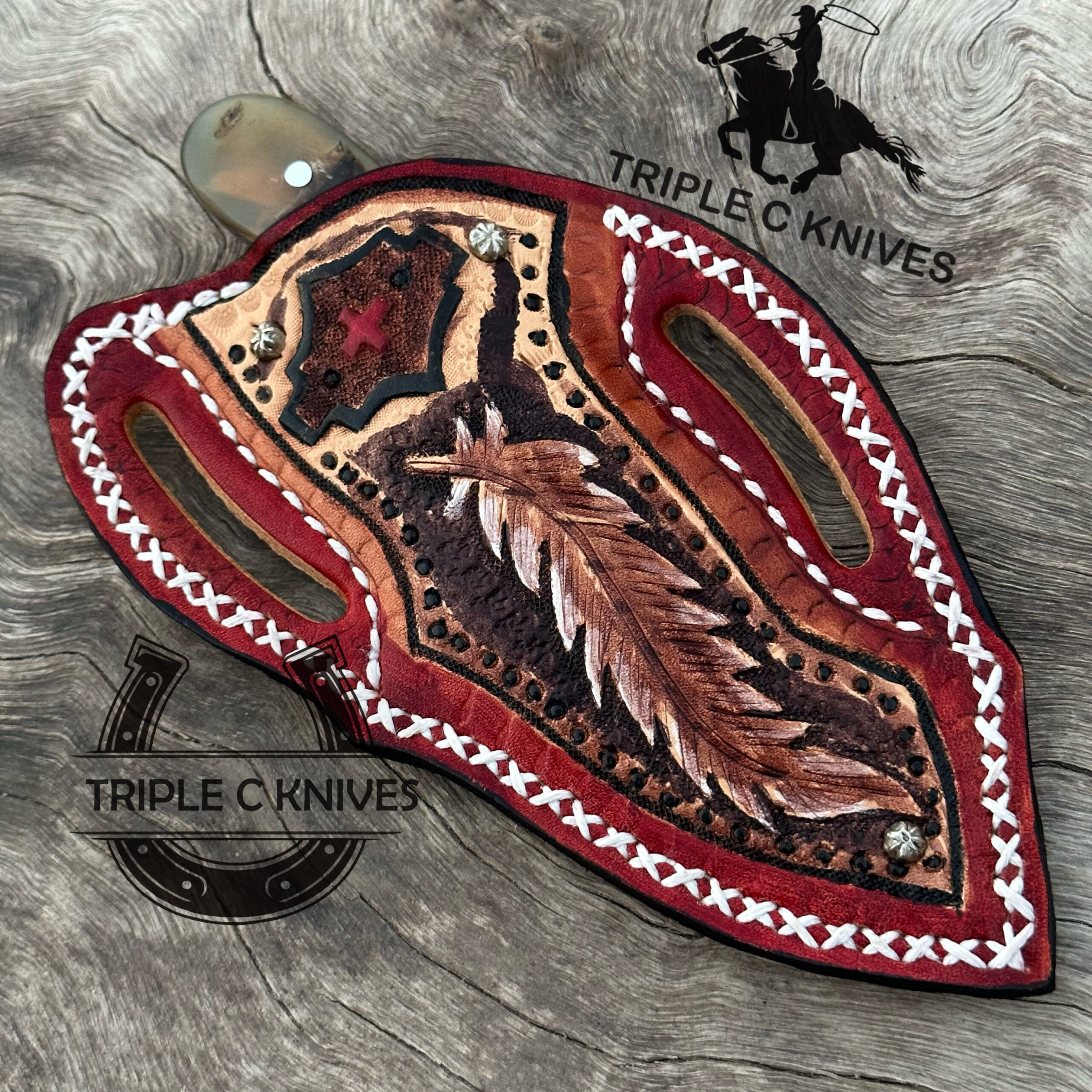 Custom made high carbon 1095 steel fixed blade cowboy knife - Image 3