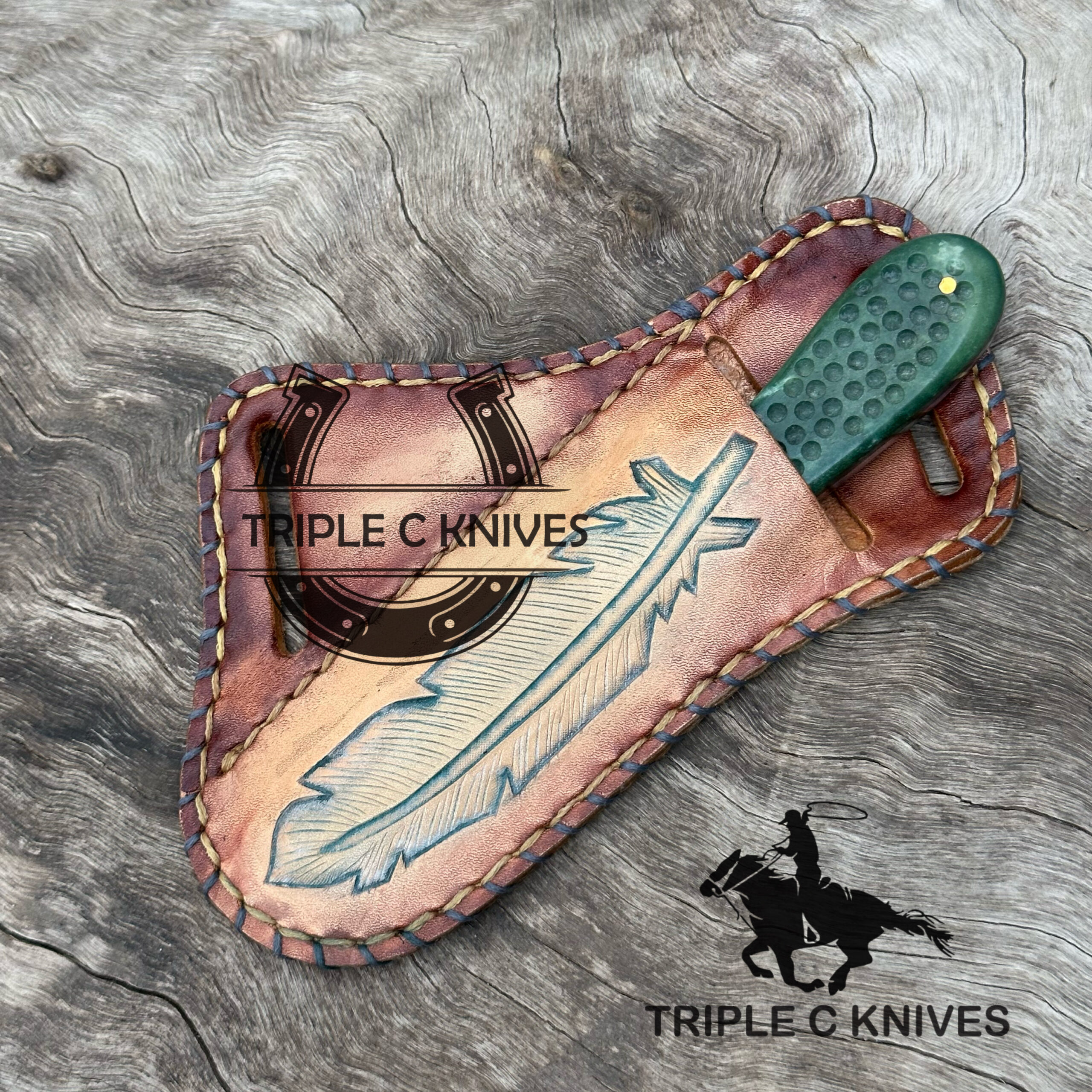 Custom made handmade Damascus steel fixed blade cowboy bull cutter knife - Image 3