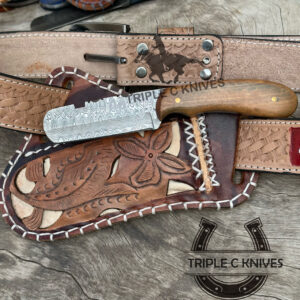 Custom made Damascus Bull cutter knives 2023