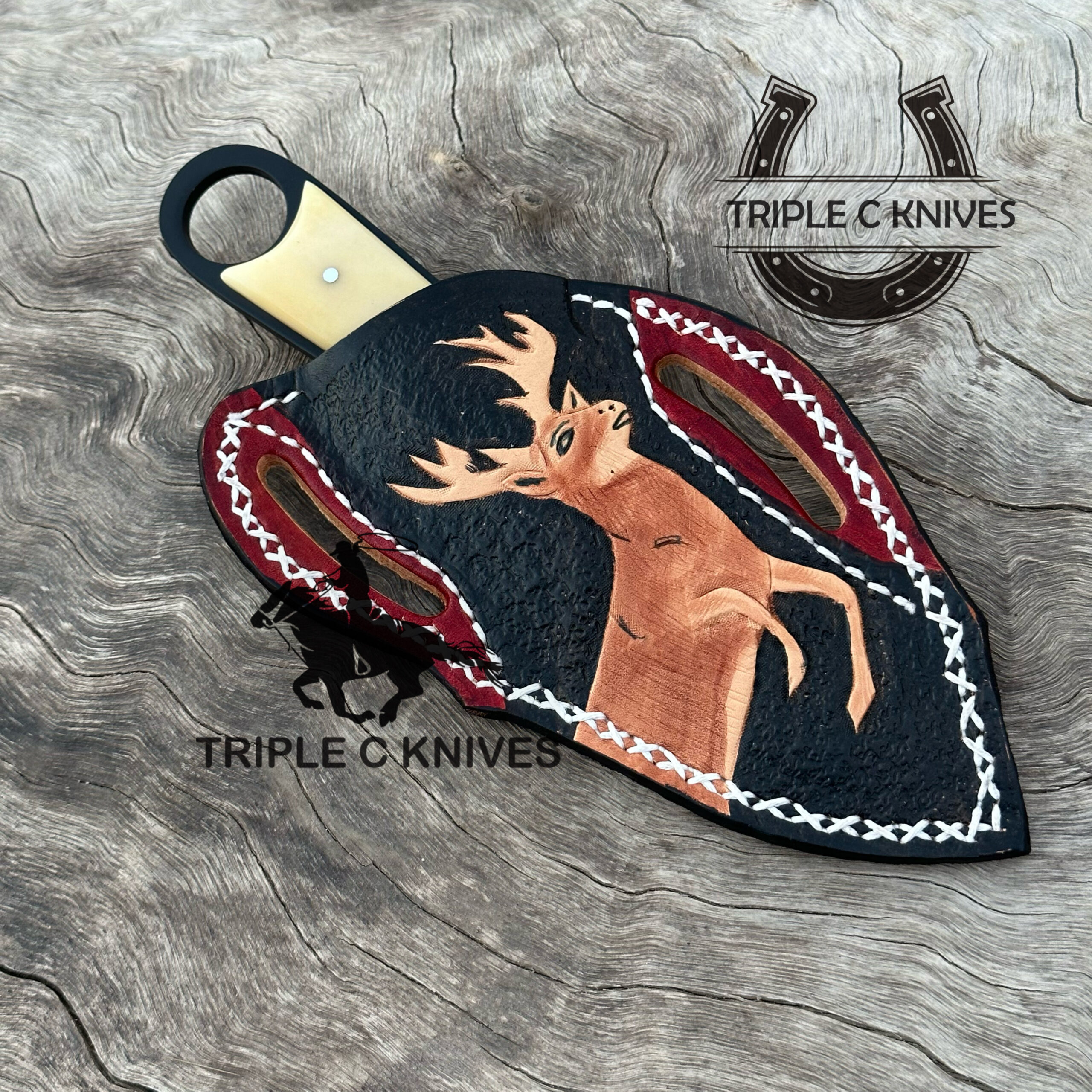 Custom made high carbon 1095 steel cowboy knives - Image 2